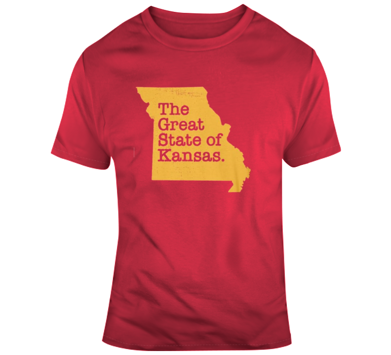 The Great State Of Kansas Football T Shirt