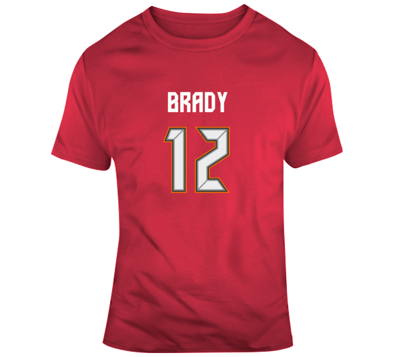 Tom Brady 12 Tampa Bay Qb Football T Shirt