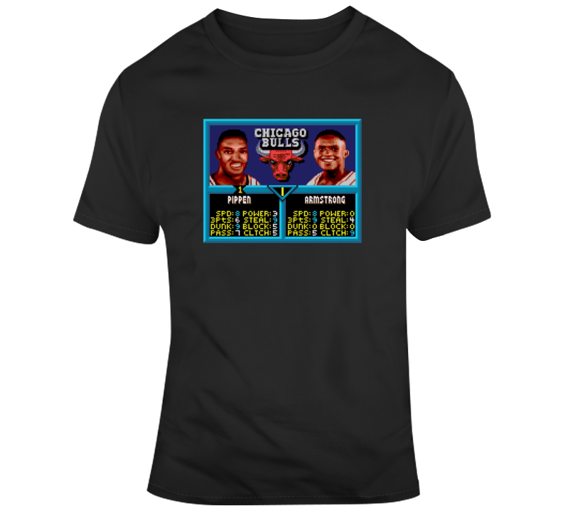 Scottie Pippen Bj Armstrong Chicago Retro Nes Video Game Basketball T Shirt