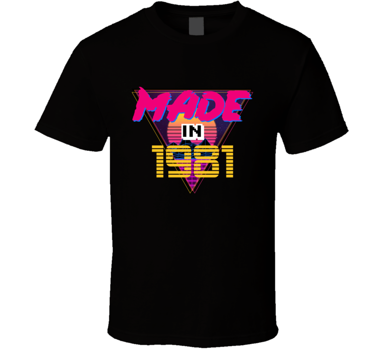Made In 1981 Retro Vintage Classic Birthday T Shirt
