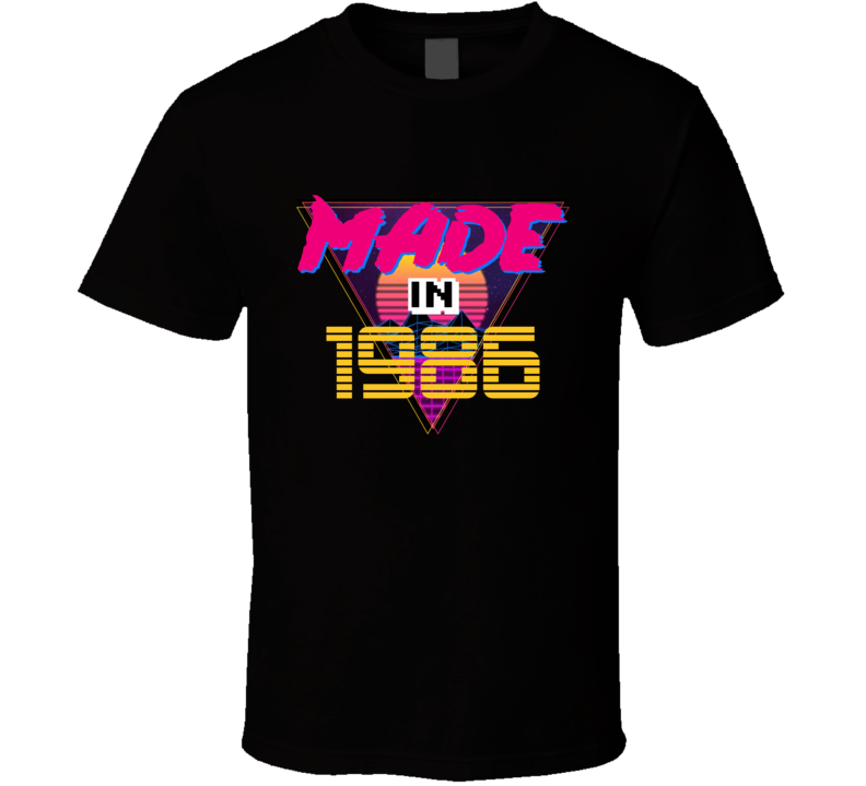 Made In 1986 Retro Vintage Classic Birthday T Shirt