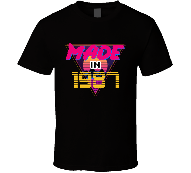 Made In 1987 Retro Vintage Classic Birthday T Shirt