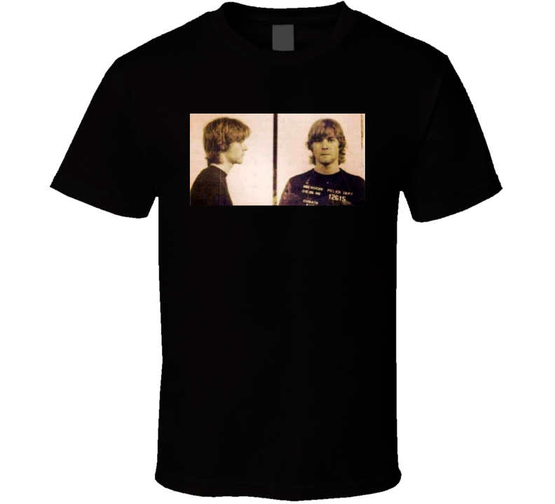 Kurt Cobain Rock Star Police Mugshot Cool T Shirt