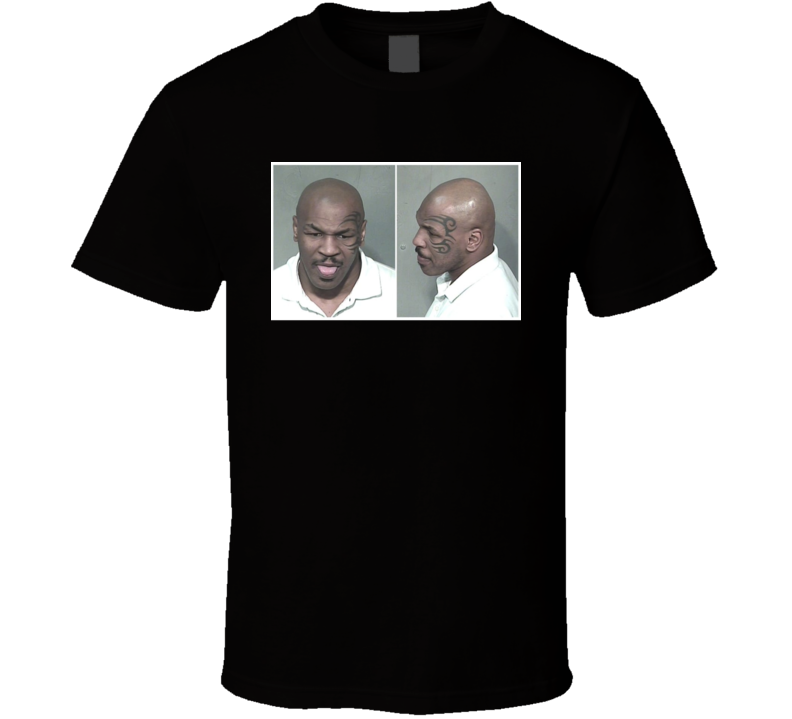 Mike Tyson Boxing Legend Police Mugshot Cool T Shirt