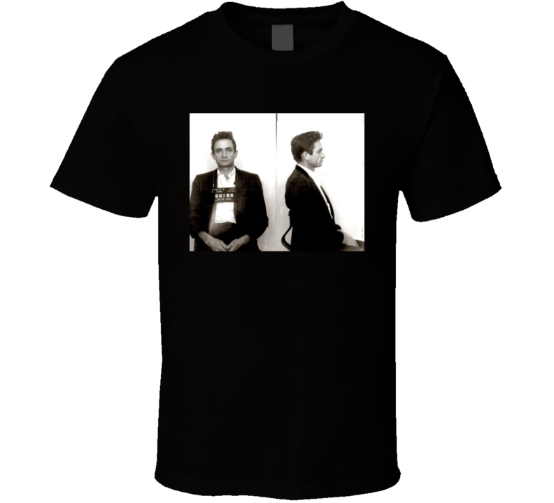 Johnny Cash Police Mugshot Cool T Shirt