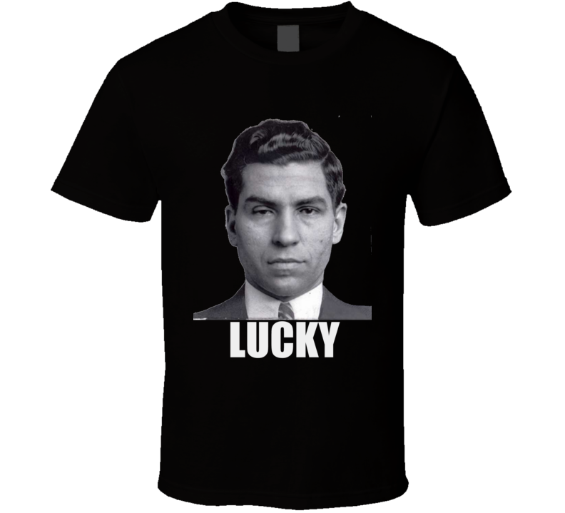 Lucky Luciano Mugshot Mobster Mafia Gangster V3 T Shirt