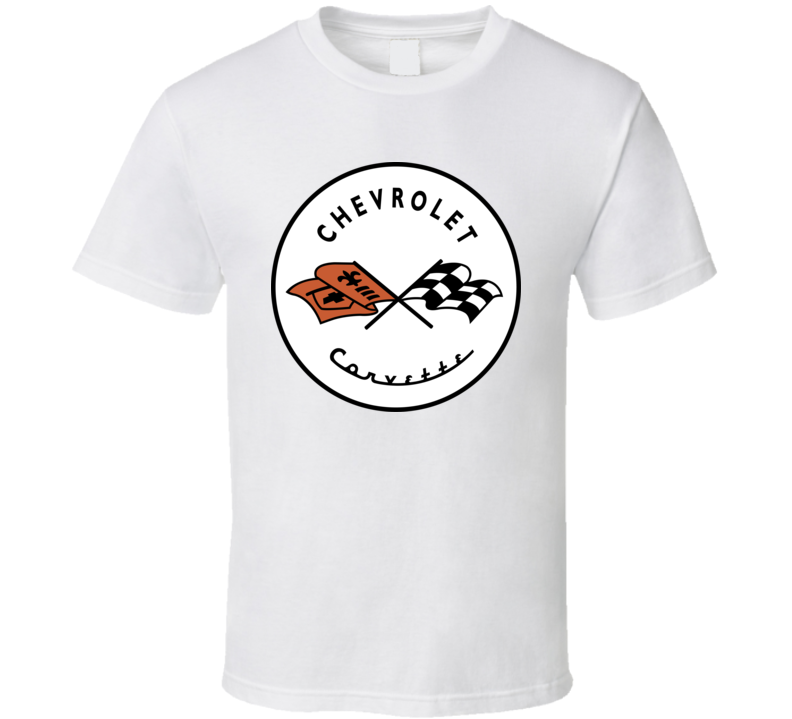 Classic Corvette Logo White T Shirt