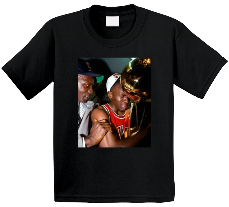 Michael Jordan Crying Trophy Champ Chicago Basetball T Shirt