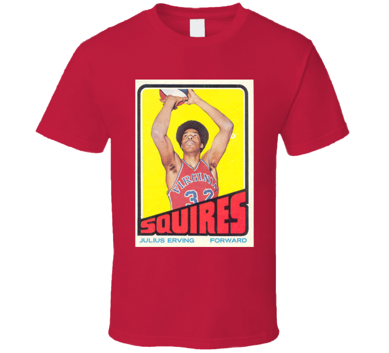 Julius Erving Virginia Squires Aba Retro Vintage Basketball Card T Shirt
