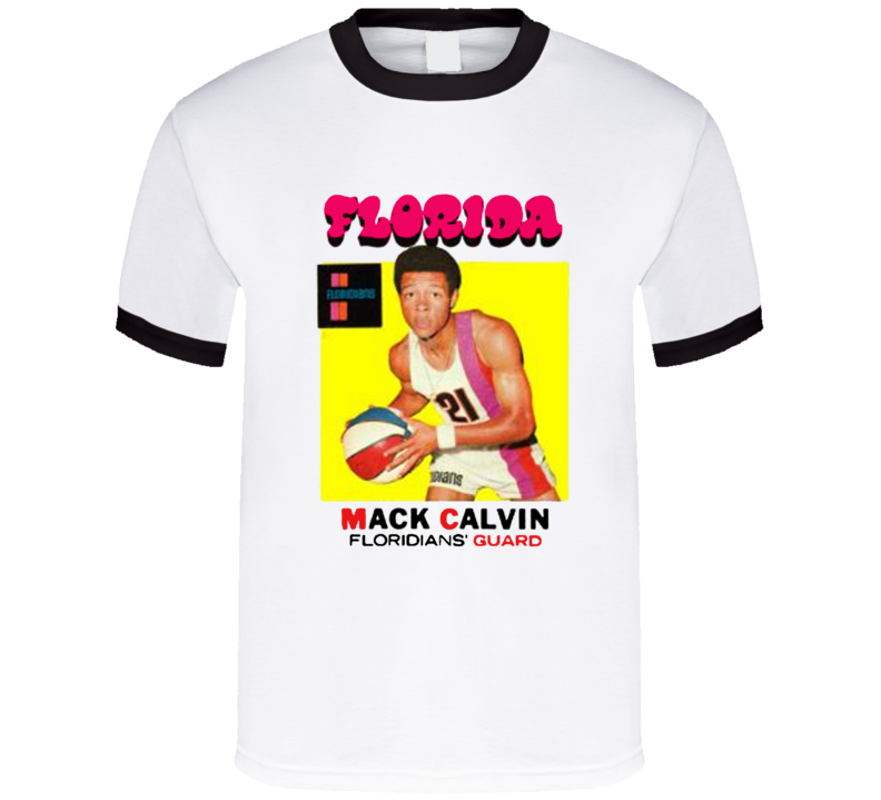 Florida Floridians Mack Calvin Retro Vintages 70's Aba Basketaball T Shirt