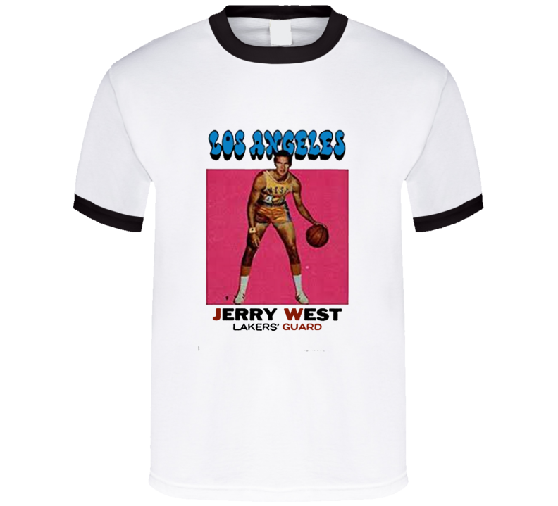 Jerry West Los Angeles Retro Vintages 70's Classic Basketball T Shirt