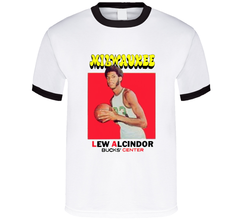 Lew Alcindor Kareem Jabbar Milwaukee Vintage Basketball Retro T Shirt
