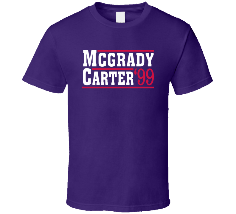Tracy Mcgrady Vince Carter 1999 Toronto Campaign Basketball T Shirt