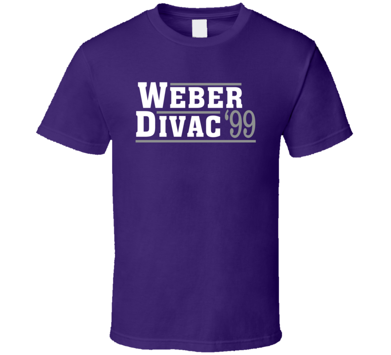 Chris Webber Vlade Divac 1999 Sacramento President Campaign Basketball T Shirt