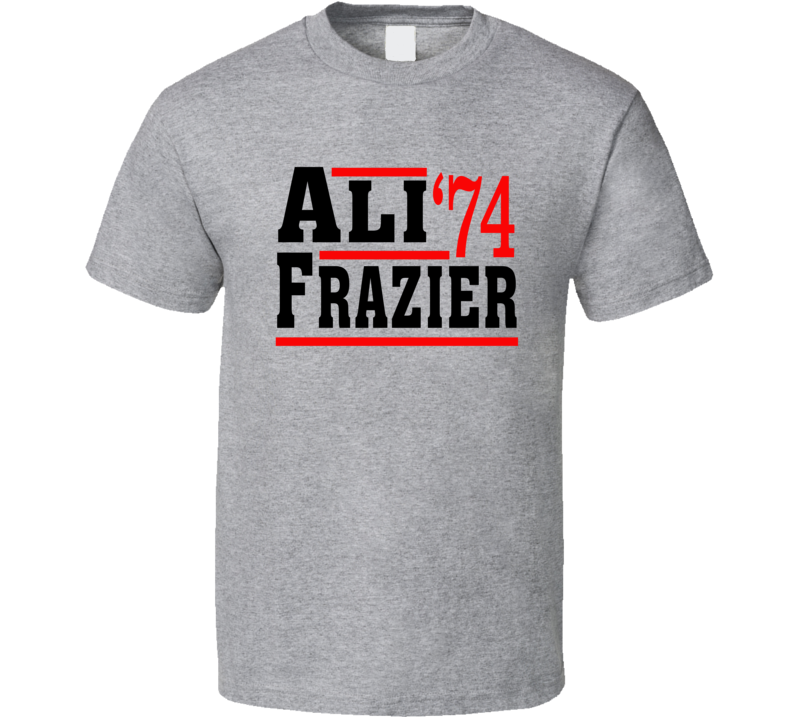 Ali Frazier 1974 Election Style Boxing Fight Fan T Shirt