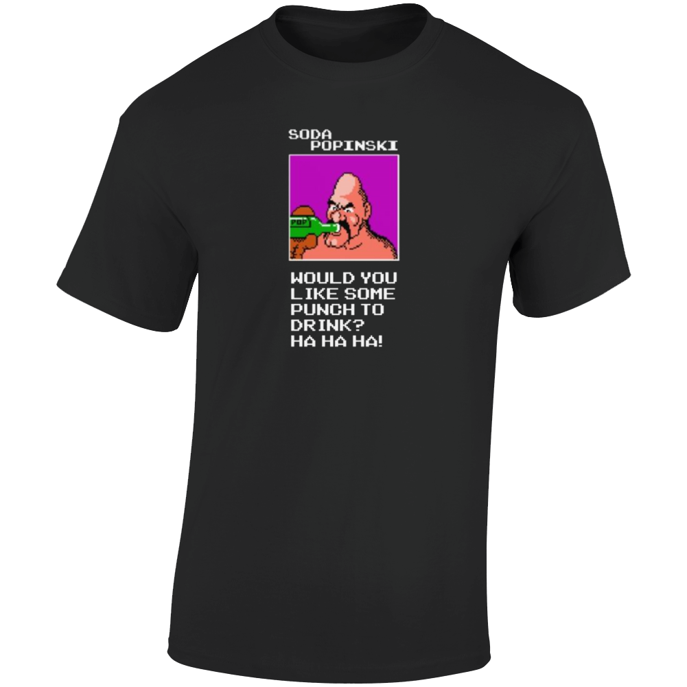 Soda Popinski Mike Tyson Punchout Nes Retro Vintage Video Game T Shirt