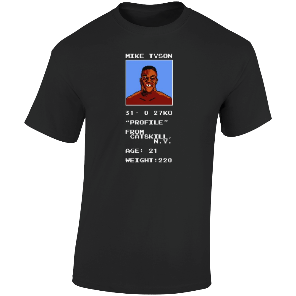 Mike Tyson Punchout Profile Nes Retro Vintage Classoc Video Game T Shirt