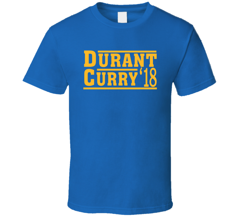 Kevin Durant Stephen Curry 2018 Golden State Election Style Champs Basketball T Shirt