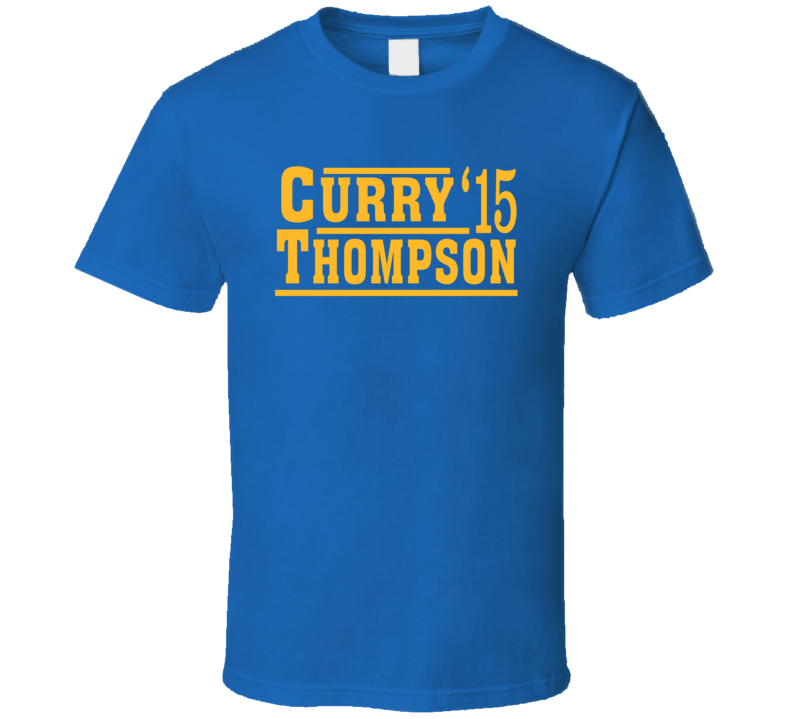 Stephen Curry Klay Thompson 2015 Golden State Election Style Champs Basketball T Shirt