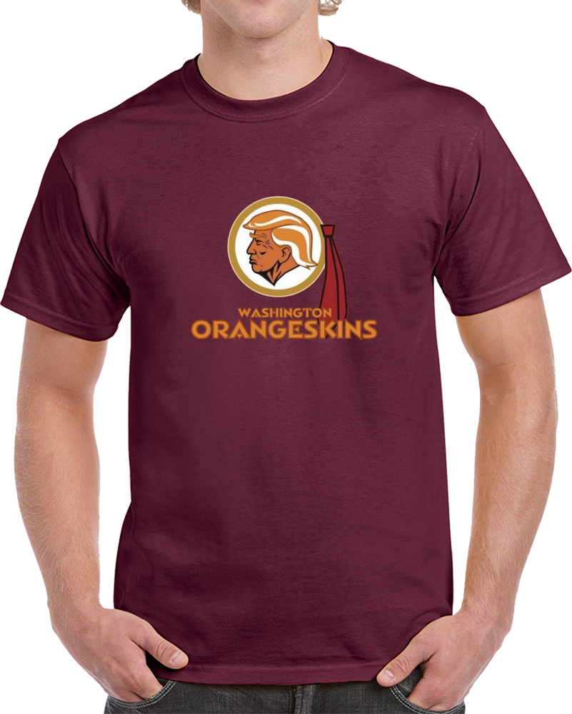 Washington Orangeskins Trump Funny Burgundy Football T Shirt