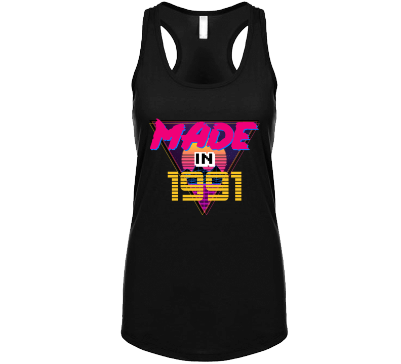 Made In 1991 Retro Classic Vintage Birthday Ift Tanktop