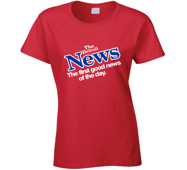 Drew Barrymore Detroit News Red Ladies T Shirt