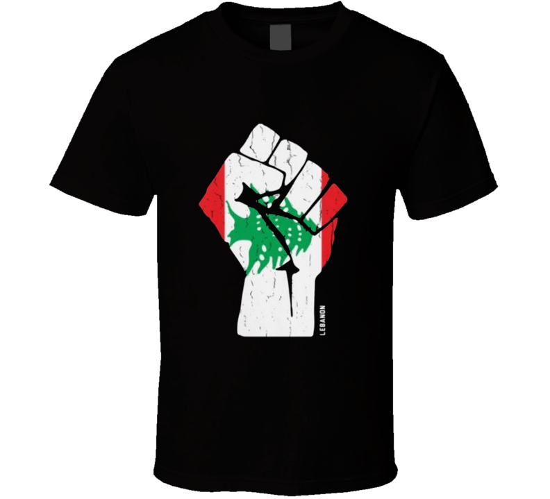Support Lebanon Fist Pump Freedom Political T Shirt
