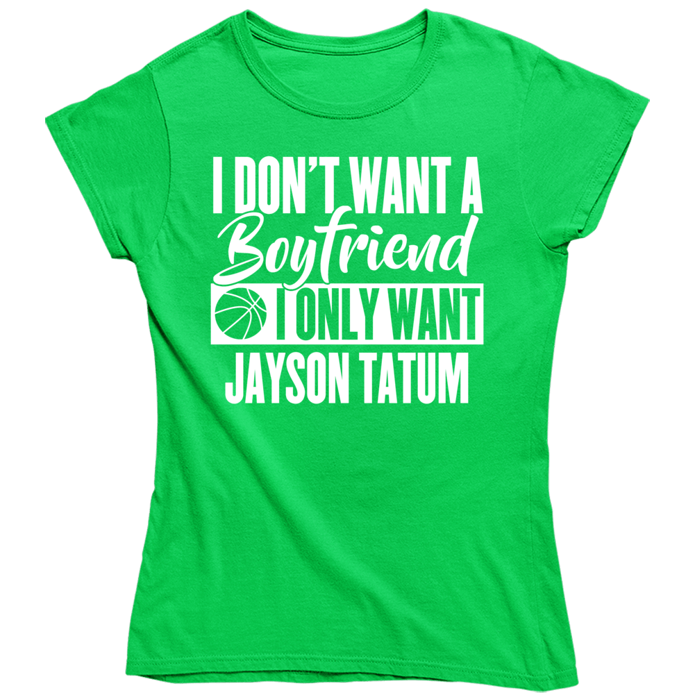 Jayson Tatum Boyfriend Ladies Boston Basketball Fan Ladies T Shirt