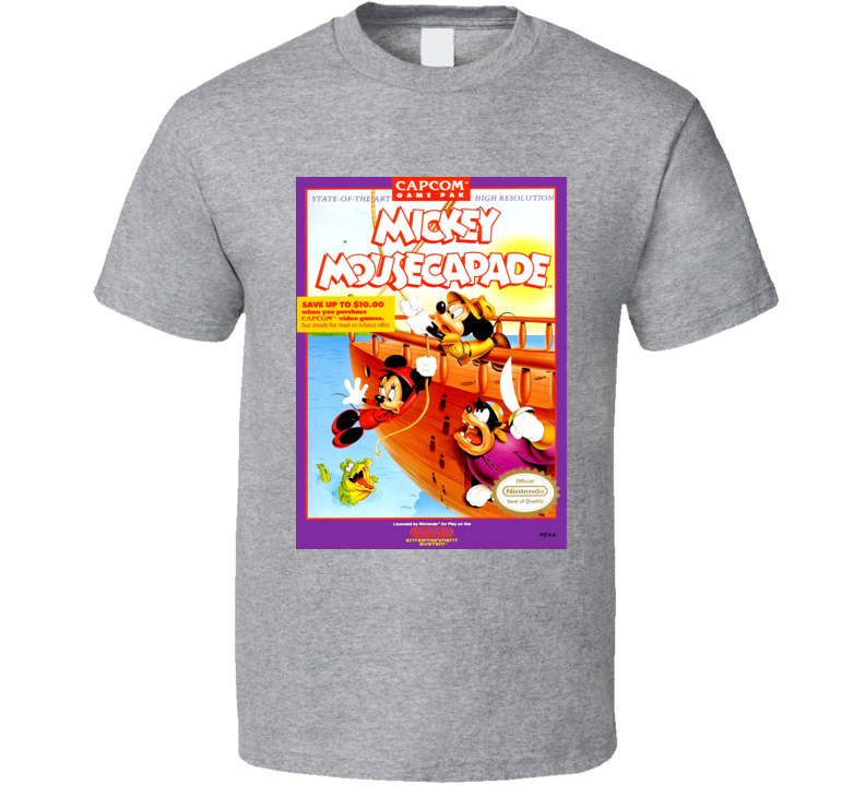 Mickey Mouscapade Nes Retro Video Gam T Shirt