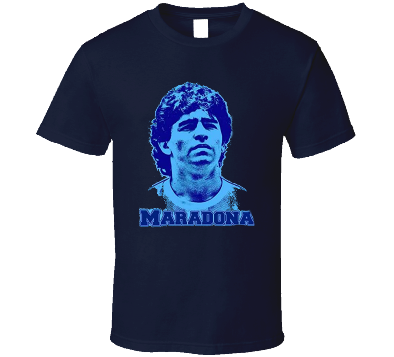 Diego Maradona Silhouette  Argentina Soccer Football Fan T Shirt