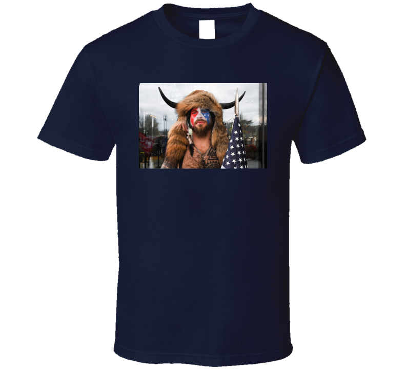 Jake Angeli Shirtless Horned Man Trump Maga Supporter T Shirt