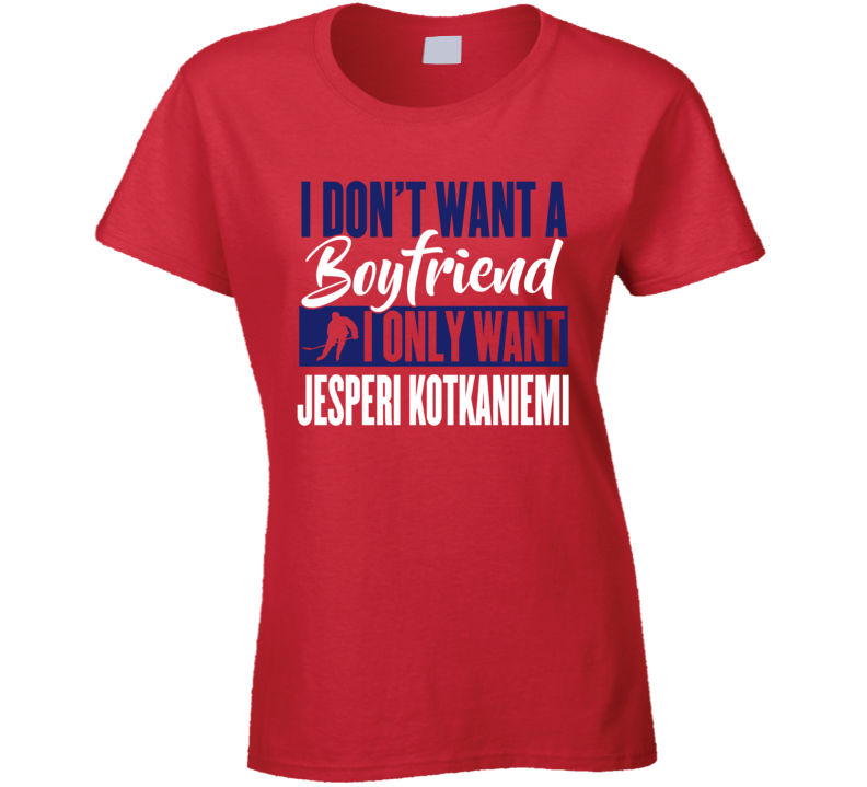 Jesperi Kotkaniemi Montreal Boyfriend Ladies Hockey Fan Ladies T Shirt
