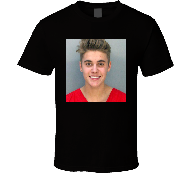 Justin Mugshot Photo T Shirt