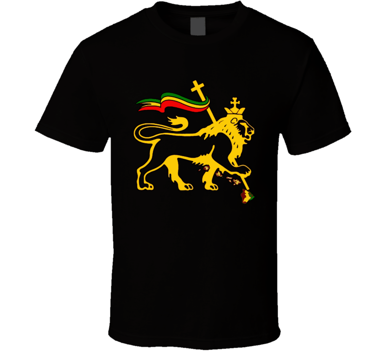 Stand Strong Lion Rastafarian Reggae T Shirt