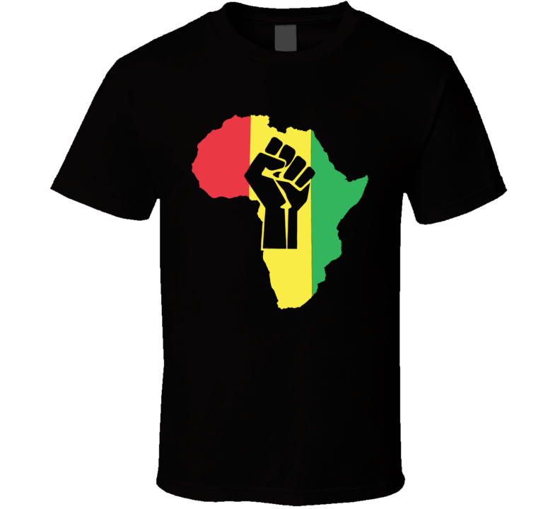 Stand Strong Fist Africa Rasta T Shirt