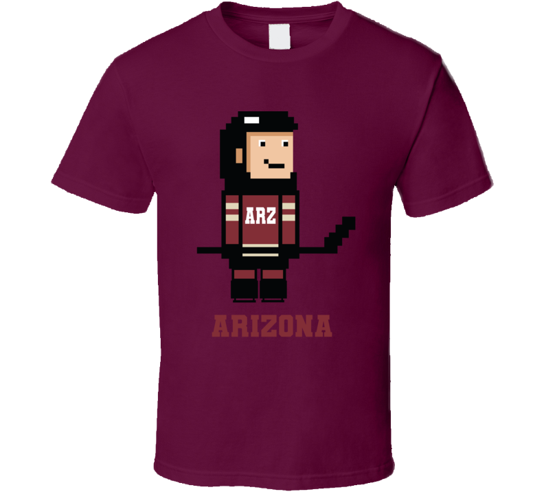 Arizona 8 Bit Hockey Fan T Shirt