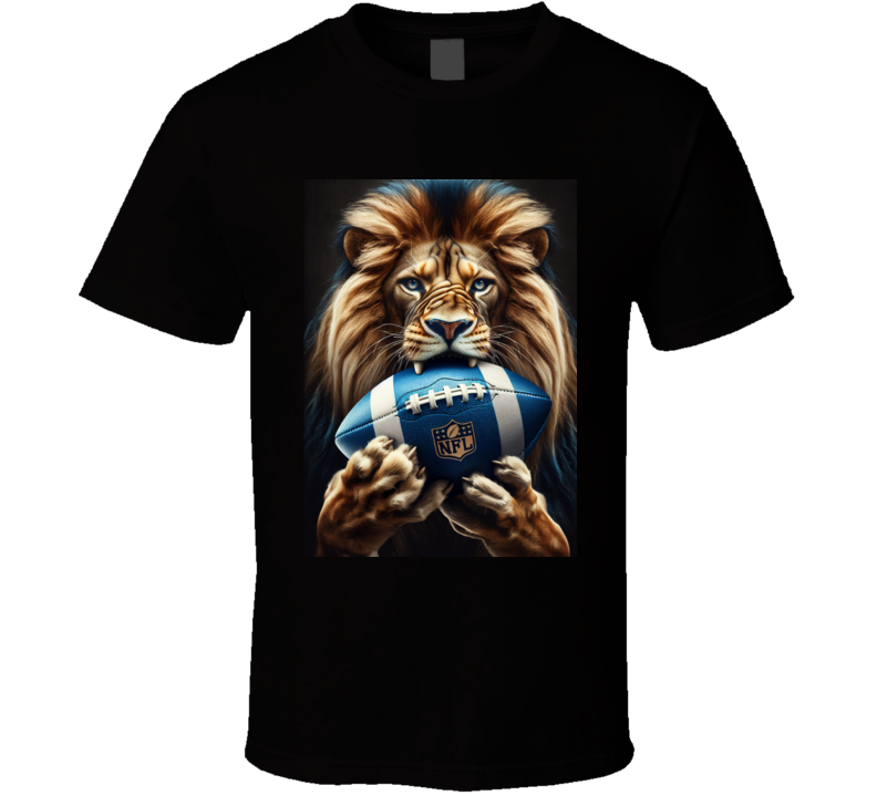 Detroit Blue Football Fan T Shirt
