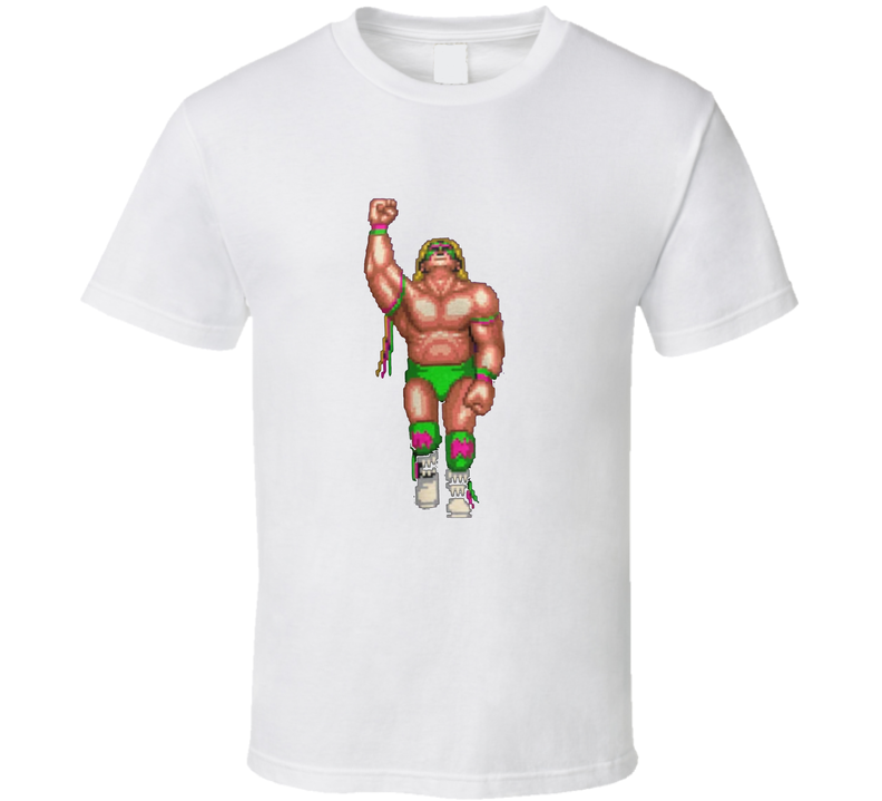 Warrior Hyped Up  Retro Video Game Wrestling T Shirt