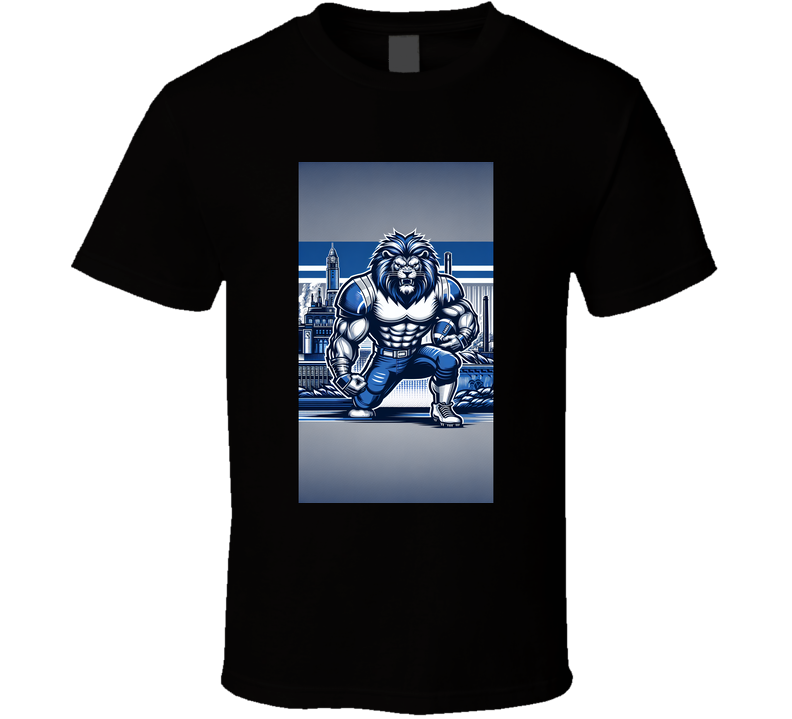 Detroit Football Fan Grit Lions T Shirt