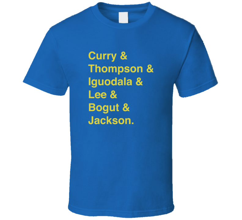 Golden State Curry Thompson Iguodala Lee Bogut Thompsn Basketball T Shirt