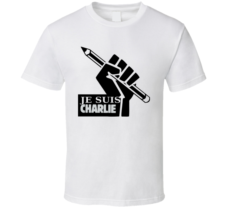 JE SUIS CHARLIE HEDBO FRENCH PARIS MAGAZiNE SOLIDARITY CHARITY T SHIRT