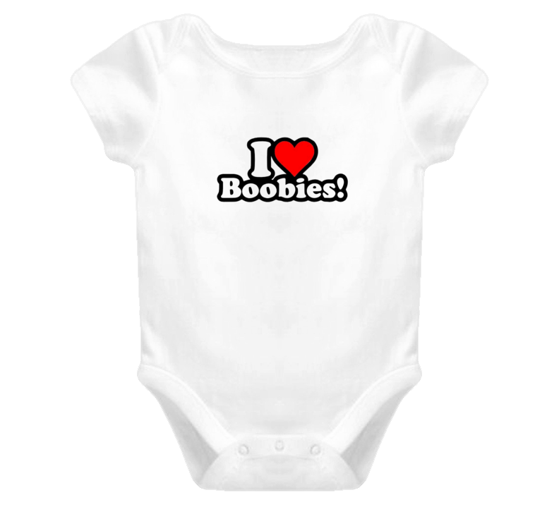 Funny Baby Onesie I Love Boobies Baby 1 piece Clothing T Shirt