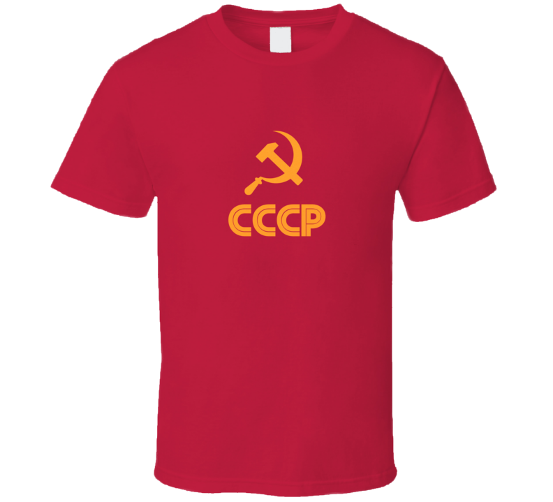 Russia CCCP LOGO  USSR Red Political T Shirt