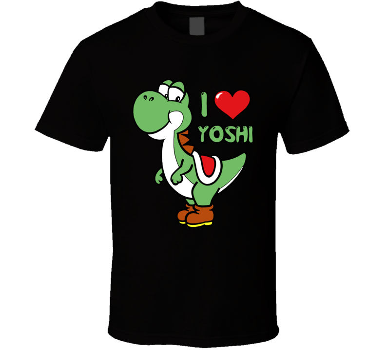 I Love Yoshi Super Mario Bros Nintendo T Shirt