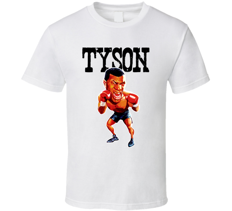 Mike Tyson Caricature Boxing Vintage T Shirt