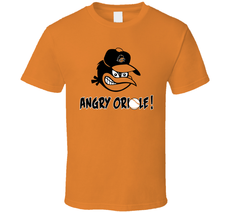 Angry Oriole Baltimore Baseball T Shirt