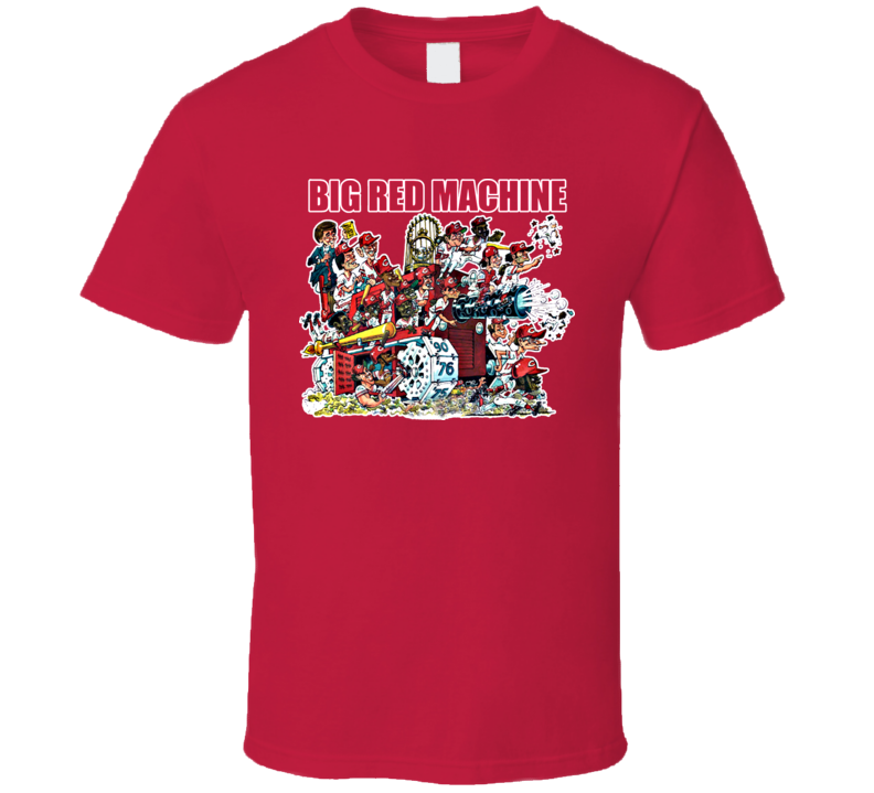 Big Red Machine Cincinnati Baseball Retro Vintage T Shirt