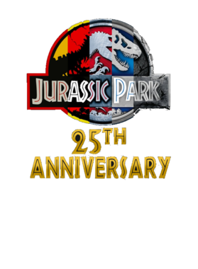 Jurassic Park World 25th Annniversary Multi Logos Mobie T Shirt